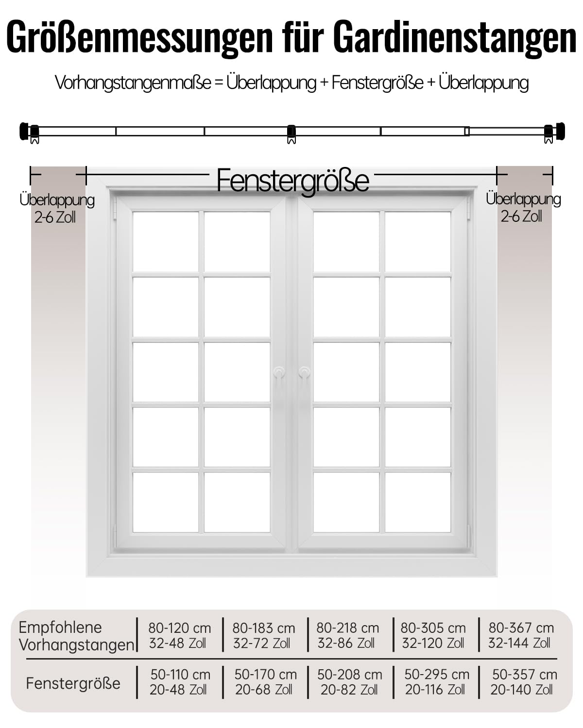barra de cortina negra, 80 a 367 cm para ventanas, diámetro de 25 mm, barra de cortina con soporte y extremos simples para dormitorio, sala de estar.