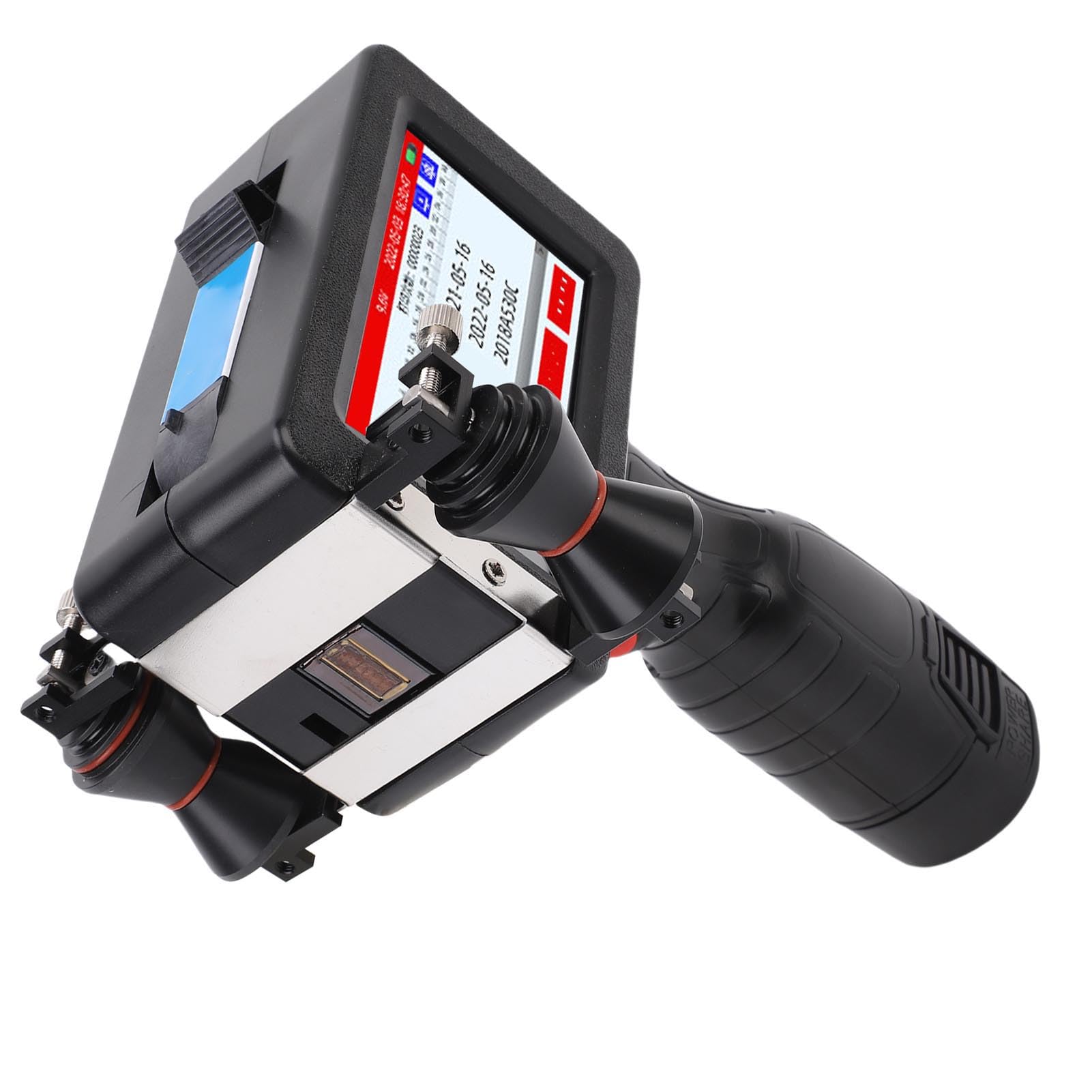 Domary Stampante a Getto D'inchiostro Portatile da 12,7 Mm, Codificatrice | Processore Quad , Touch Screen LED da 4,3 Pollici, Altezza di Stampa Regolabile da 2 a 12,7 Mm, Stampa su Cavi in ​​legno,