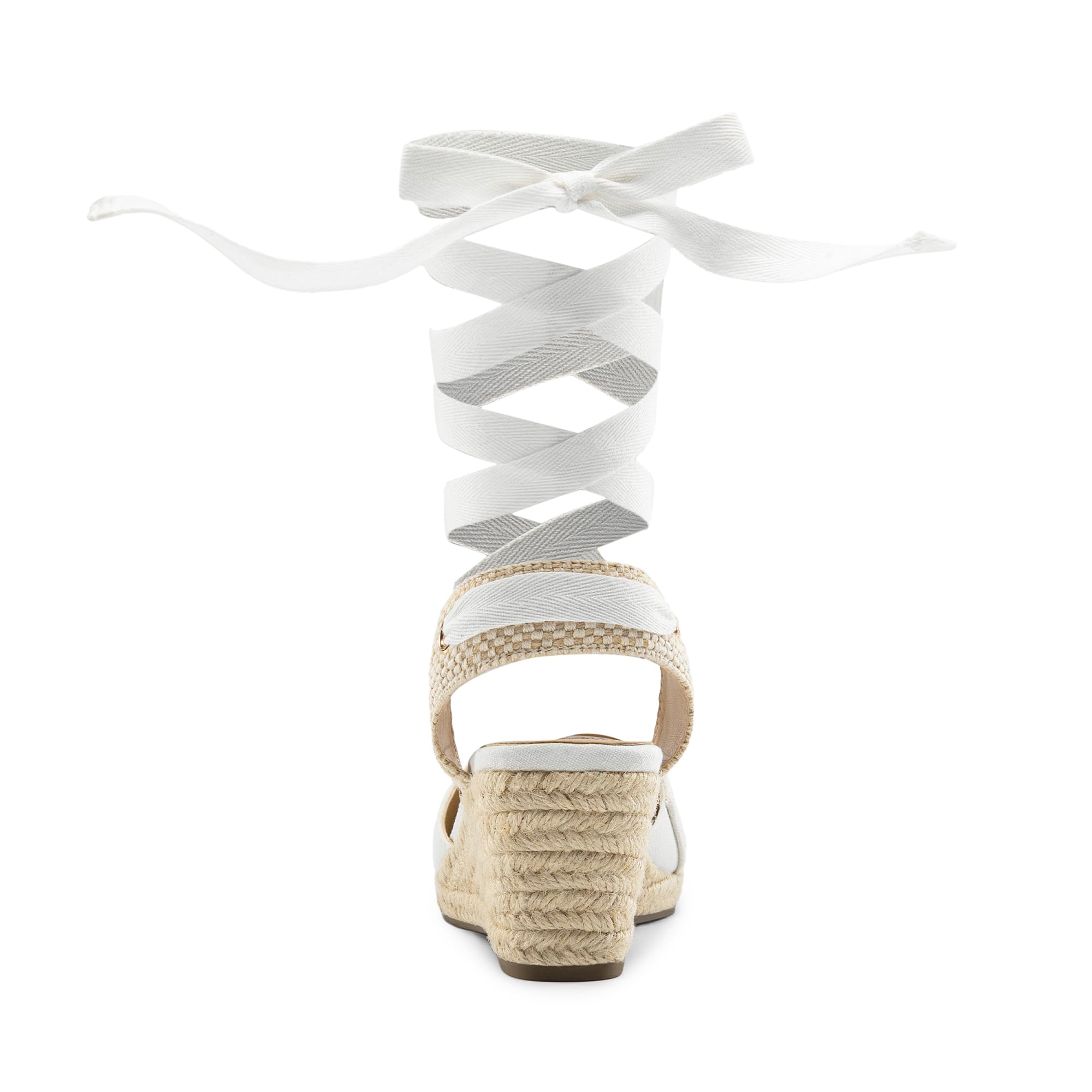 DREAM PAIRS Espadrilles da donna con punta aperta, sandali eleganti con plateau da infilare, cinturino alla caviglia, sandali con tacco a zeppa
