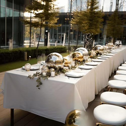 Efavormart - Juego de 2 esferas de espejo de acero inoxidable plateado, esferas huecas reflectantes brillantes para jardín, 12 pulgadas