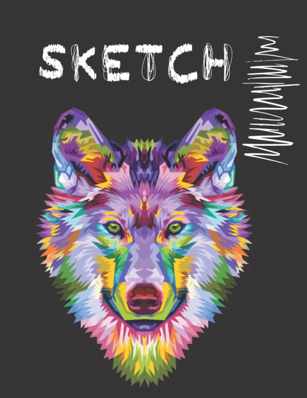 Black Paper Sketchbook for Kids: Wolf Cover Black Paper Sketchbook for Kids | BLACK PAPER Sketch Book and Journal: for gel pens chalk and pastels ... and Blank Pages for Doodles and Happy Thought