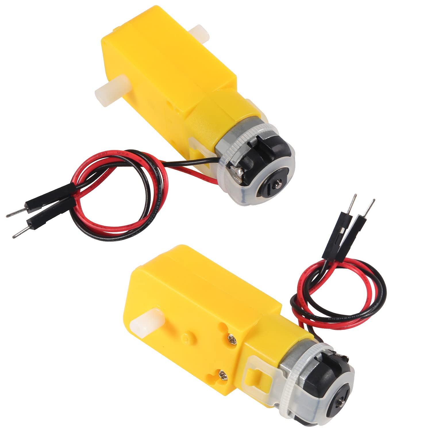 16PCS DC Electric Gear TT Motor DC 3V-6V Prewired Gear Motor Dual Shaft Intelligent Car Chassis for DIY Smart Car Robot Aircraft Toys/Robotic Body/Four-Wheel Drive Toy Car