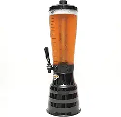 Torre Chopp 3,5 L Base Giratória Copo Acrílico Removível 2 Refil Preto