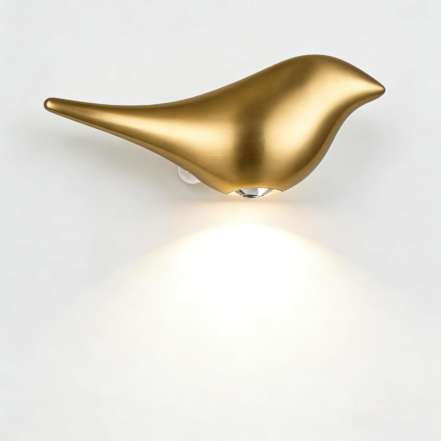 Modern Bird Motion Sensor Wall Light – Magnetic Wireless Night Light with 3 Color Modes (Warm/Neutral/White), Type-C Rechargeable LED Wall Sconce for Bedroom, Hallway, Nursery, Bathroom (Gold)