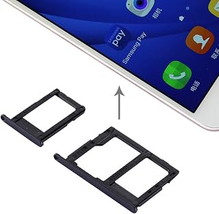 Mobile Phone Replacement Card Tray SIM Card Tray + Micro SD & SIM Card Tray for Galaxy J5 Prime / G570 & J7 Prime / G610(Black) (Color : Black)