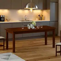 Mesa de Jantar 2m em Madeira Maciça para 8 Cadeiras