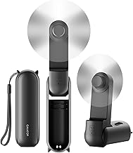 GAIATOP Tragbarer Ventilator Hand Ventilatoren, 3-in-1 Mini Ventilator [Max. 17H Kühlzeit] mit Powerbank, USB-wiederaufladbar für Reisen, Konzerte, Make-up, Sommer Geschenke für Frauen Mädchen Schwarz