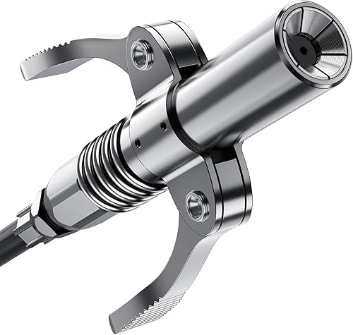 Fantictas Acoplador de pistola de grasa, punta de pistola de engrase de bloqueo rápido, acoplador de grasa de alta presión nominal de 10,000 PSI