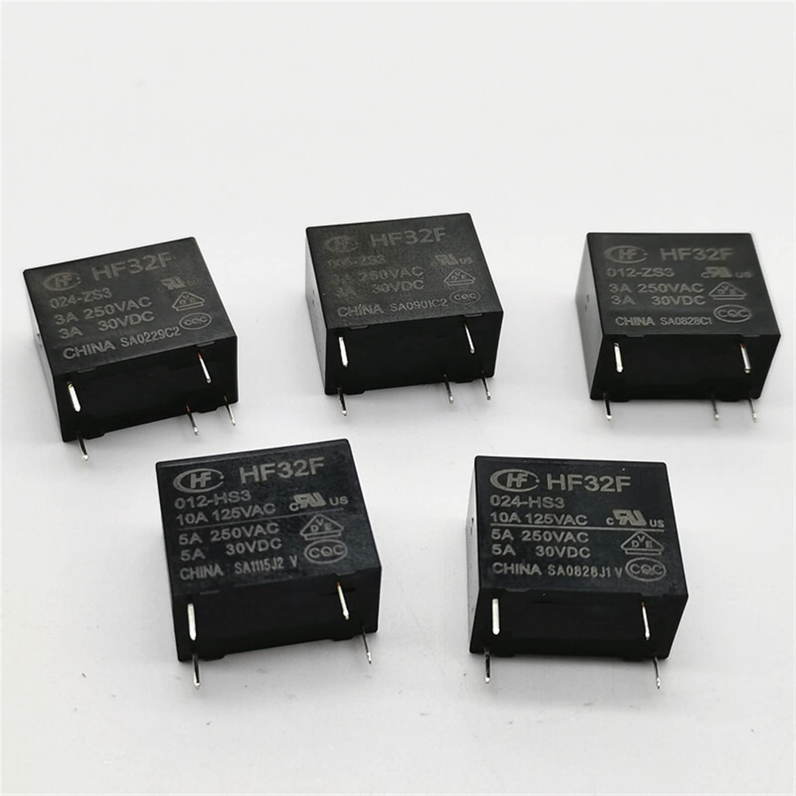 Relais JZC-HF32F-G-12-HS10A 4 broches 5 pièces pour circuit