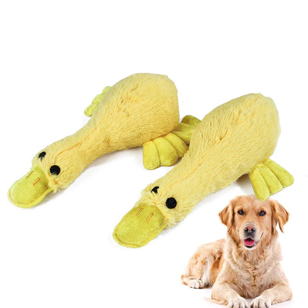 POPETPOP Dog Toys Squeaky Duck-2 Pcs Soft Plush Duck Sound Toy Puppy Chewing Toys Pet Toys for Dogs