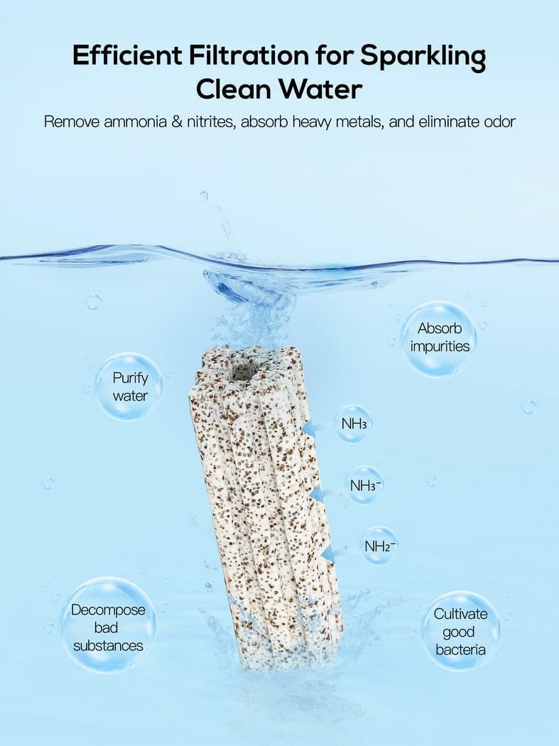 Ceramic Fish Tank Bio Media with Dense Tiny Holes, 20 Pcs Large Aquarium Bio Media Blocks 6.3 Inches, Aquarium Filter Media for Sump Tank, Canister Filter, Top Filters, Koi Pond