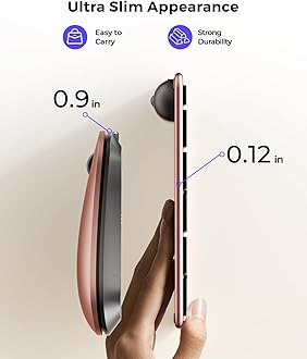 seenda Bluetooth Keyboard and Mouse for Mac, SKM64-2 Multi-Device Rechargeable Slim Wireless Keyboard Mouse Stainless Steel Full Size, Compatible with MacBook Pro/Air, iPad, iMac - Black Rose Gold