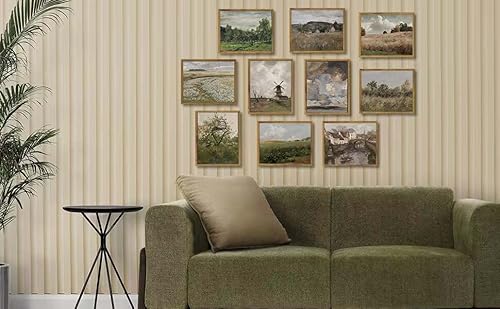 Framed Vintage Farmhouse Wall Decor - Nature White Flower,Neutral Wall Art For Boho French Country Kitchen Bathroom Bedroom Picture Poster Print Green Room Decor Aesthetic Botanical Cottagecore, Floating Framed #TOP7