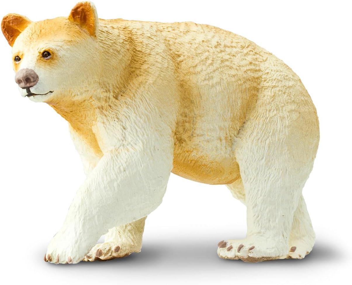 Safari Ltd. Kermode Bear Figurine - Detailed 4.5" Spirit Bear Figure - Educational Toy for Boys, Girls and Kids Ages 3+