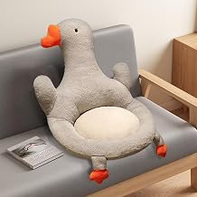 Gaming Chair Pillow Cute Cartoon Seat Cushion, Non Slip Floor Cushions Seating with Extra Waist Support, Butt Pillow,Floor Cushion for Kitchen Office Bedroom Girlfriend GiftGrey