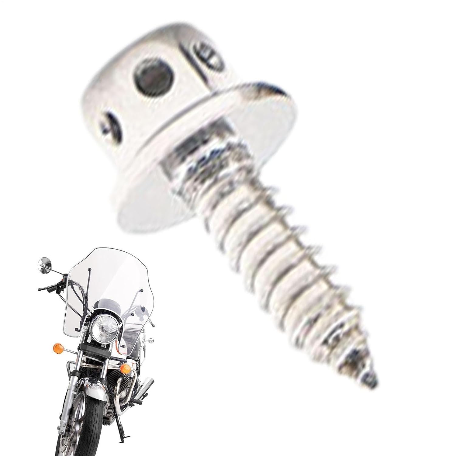 Motorcycle License Plate Screws,Self-Tapping Screws for Metal | 304 Stainless Steel M5 15 Titanium Hollow External Hexagonal