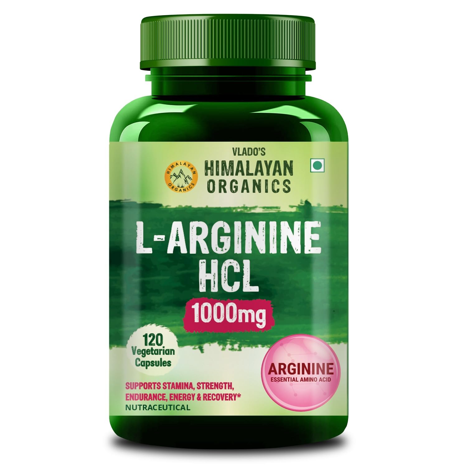 Vlado's Himalayan Organics L-Arginine 1000 mg With Chromium Picolinate Supplement | Improve Muscle Growth Boost Energy And Stamina | Good For Men And Women - 120 Veg Caps-image-40
