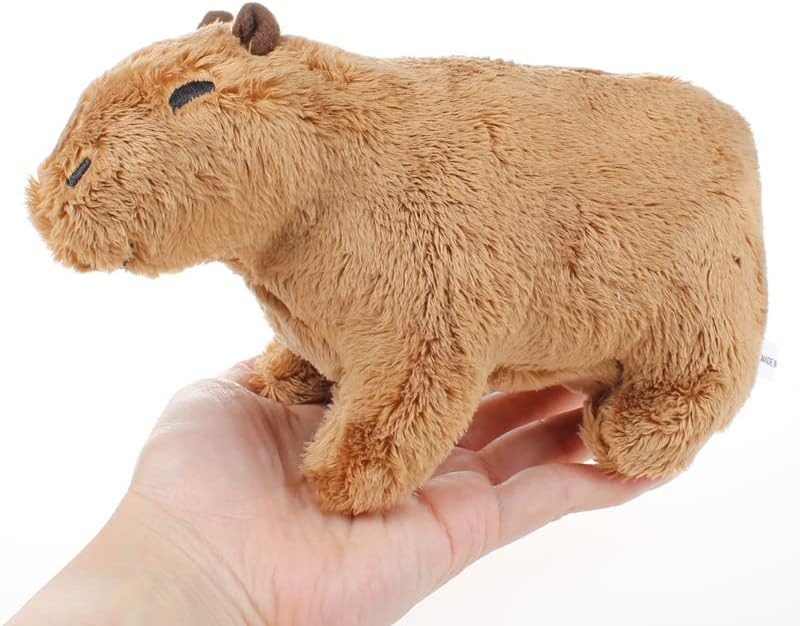 Tiny Heart Capybara Stuffed Animal, Realistic Capybara Plush Cute 7 inch Simulation Stuffed Capybara Plush Toy Gifts Kids Birthday Christmas