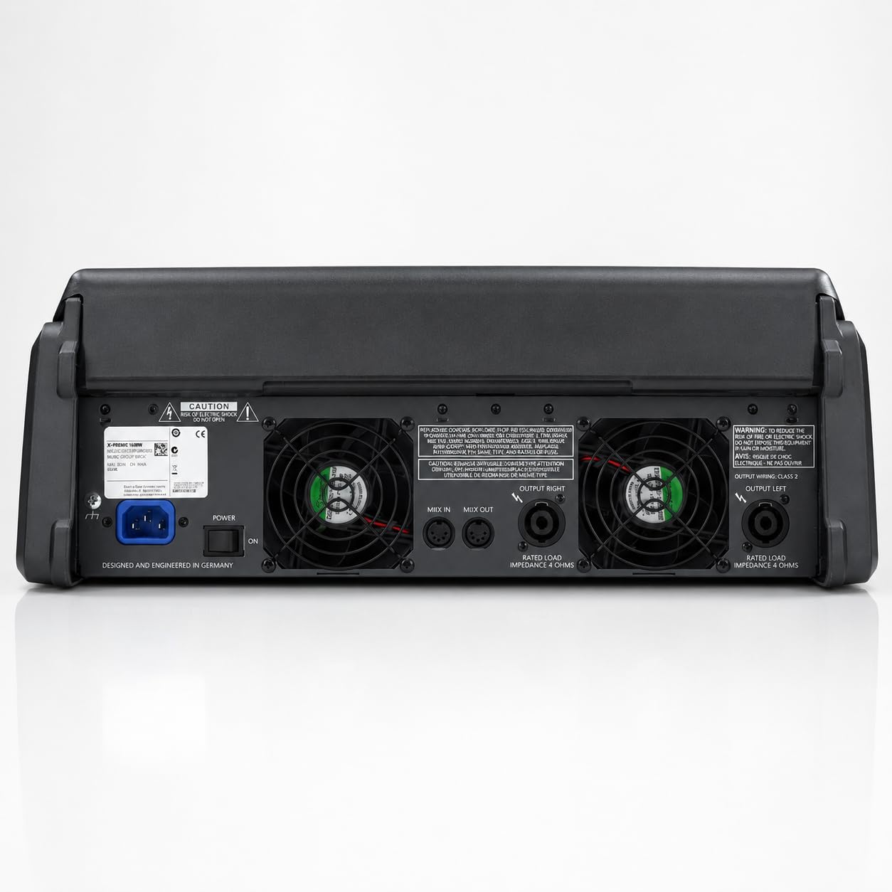 PM600-3 Zasilana konsola miksera audio 2 x 1000 W 4Ω 6+2-kanałowa profesjonalna płyta miksująca DJ