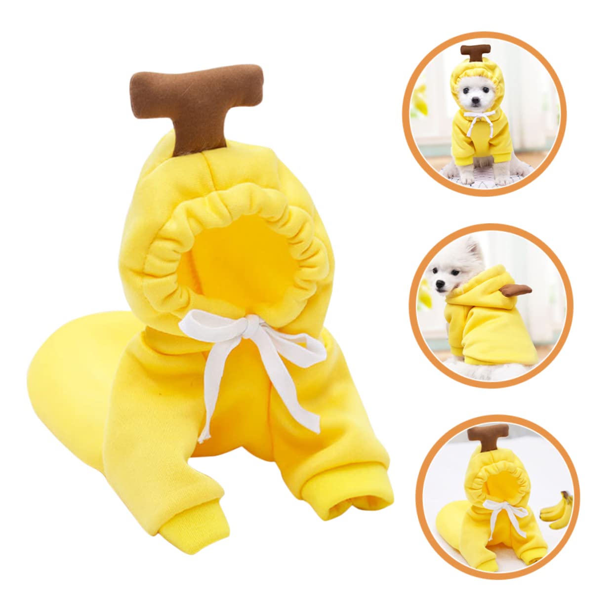 Kisangel 5pièces Pull à Capuche pour Chien Vêtement Hiver pour Moyen Chien Sweat-Banana pour Animaux Confort Optimal Et Facile à Porter pour Photos
