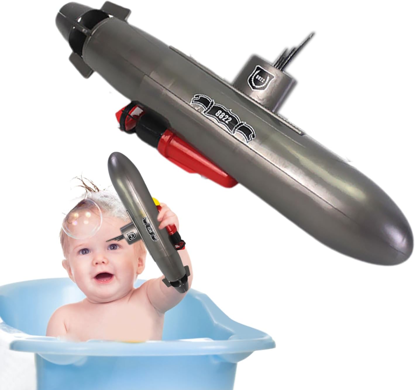 Educational Submarine Toy - Realistic Water Bath Model, Miniature Learning Toy | Preschool Play System, Fun Activity Solution for Nursery Home Bathtub Travel Daycare Centers Beach Hotel Boys Girls
