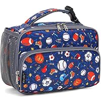 FlowFly Kinder-Lunchtasche – Isolierte Schul-Lunchbox Mit Schultergurt, Wasserabweisend, Schwarz