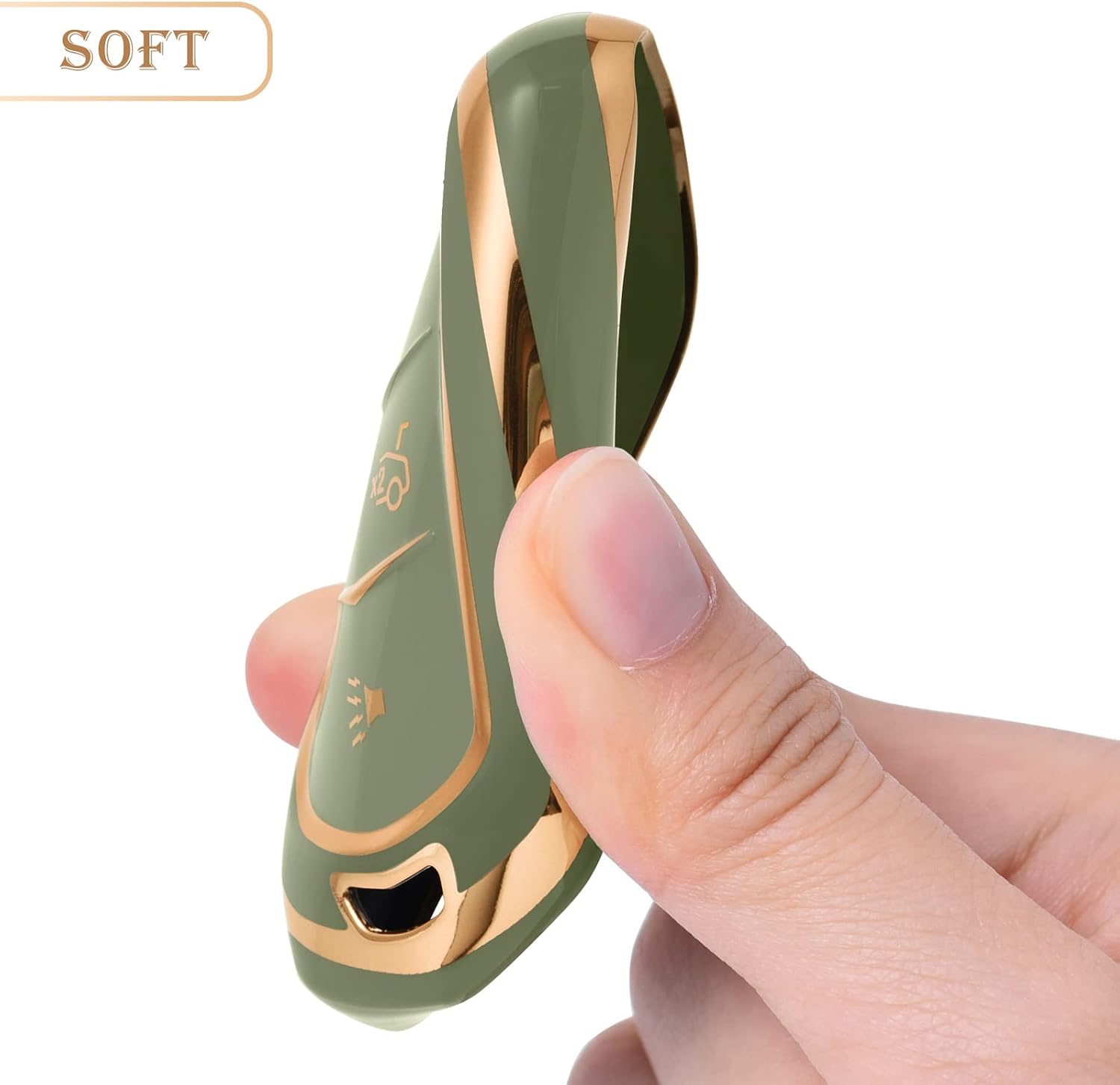 ELOHEI Premium Soft TPU 360 Degree Protection Key Fob Cover for Cadillac image 4