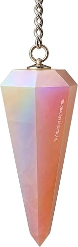 Vista 78 de Péndulo de cristal para adivinación - Cristales de radiestesia certificados y piedras curativas para el equilibrio del chakra y meditación - Mejora