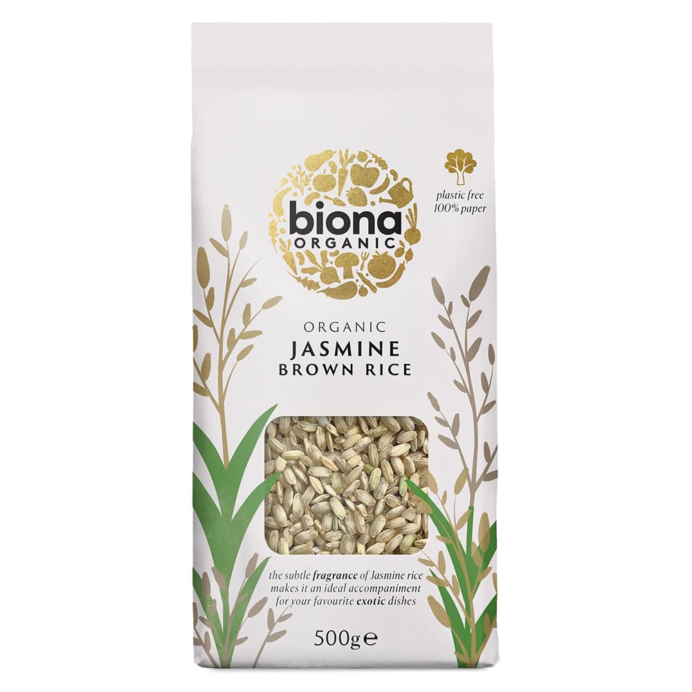 Biona Organic - Jasmine Rice Wholegrain - 500g (Case of 6)