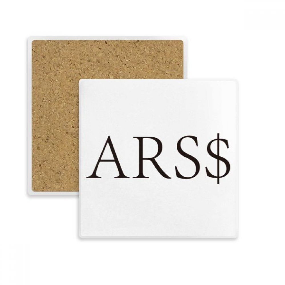 Symbole monétaire Peso dessous de verre anti tache pour tasse de café