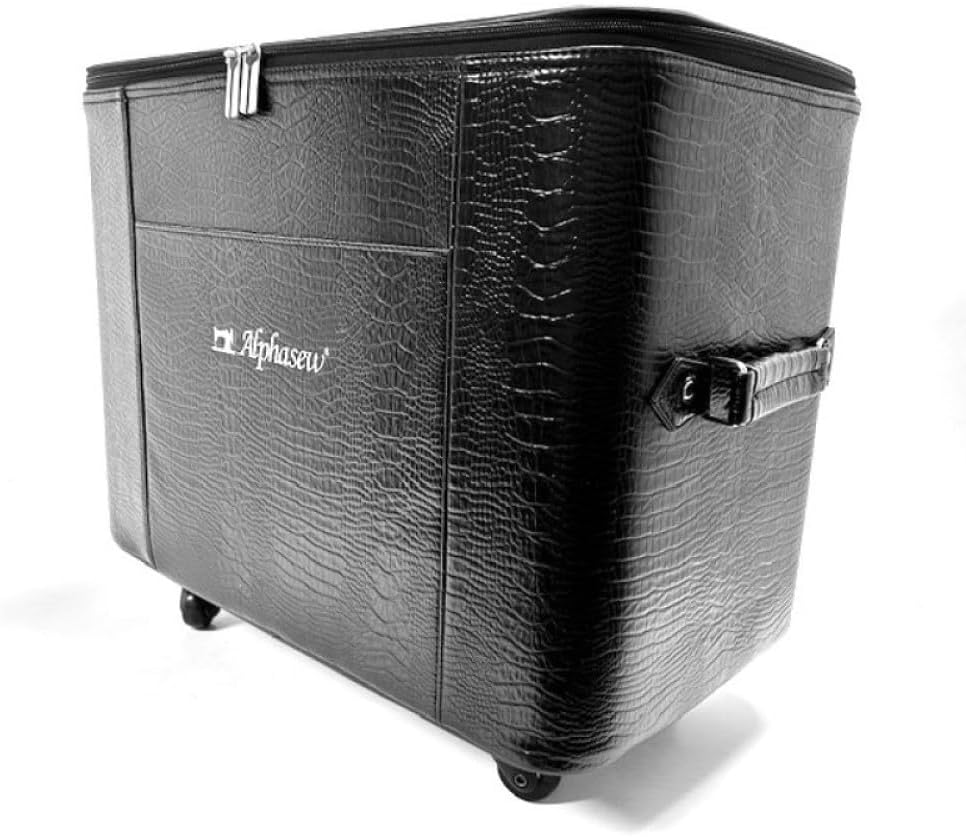 Generic New Luxury Hard-Sided Sewing Machine Travel Case, P60920, is made to carry Featherweight Machines and Cases., Black