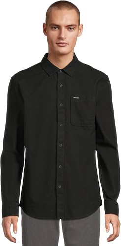 Volcom Men's Caden Plaid LS Cosmic Blue L