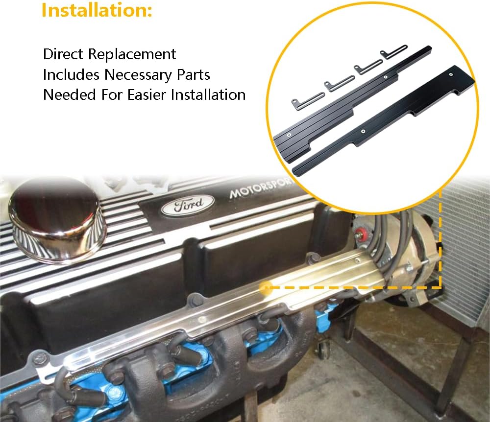 Spark Plug Wire Looms Holders Billet Aluminum | Fit for GM Chevy 1955-1985 Small Block, Ford Dodge Chrysler V8, Chevrolet SBC BBC 350 396 402 427 454, Ford 289 302 351W 390 429 460