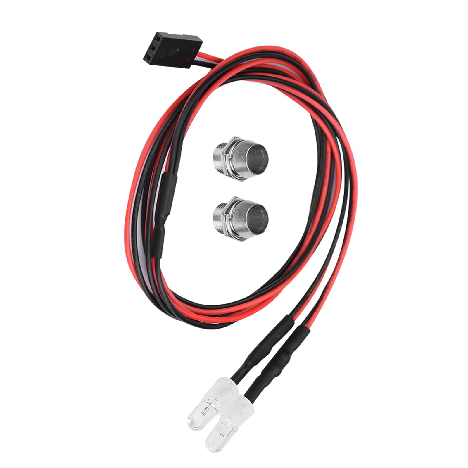 Generic Simulation RC Headlights for 1/10 Model Car, Long Service Life LED Lights, Black/Red Wire, Suitable for RC Car DIY Projects, 0.5cm LED Size, Pack of 2 Lights (No. 11 light blue light)