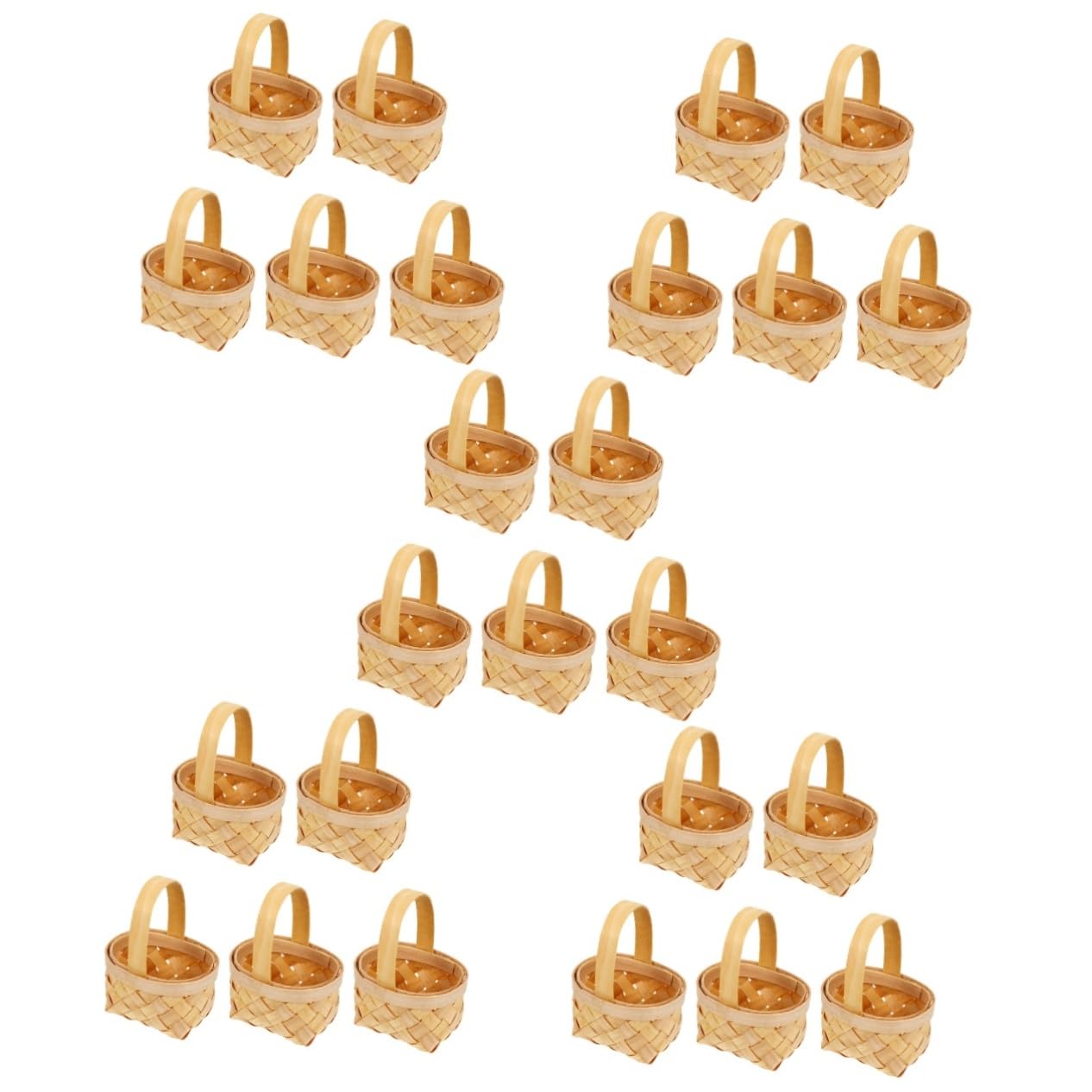 TOPBATHY 25stücke Miniatur Wicker Basket Rustikaler Blumenkorb Für Hochzeiten Partys Und Gastgeschenke Handgefertigte Wäschekörbe