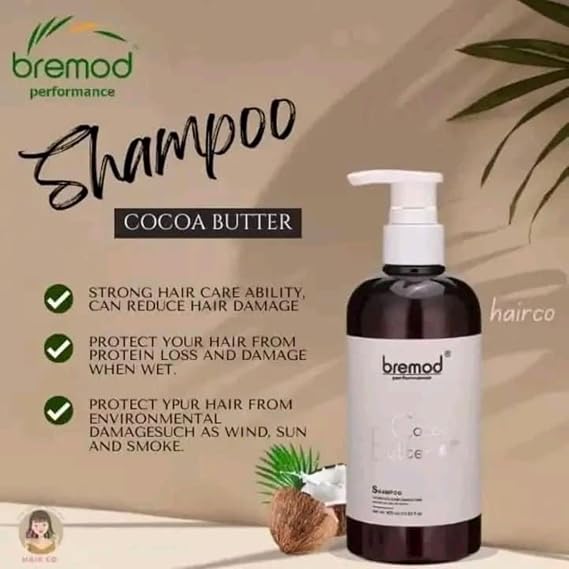 BREMOD Performance Cocoa Butter Shampoo and Conditioner, 400ml Each