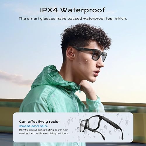 Miniatura 6 de Lentes inteligentes AI, lentes Bluetooth con traducción en línea de más de 140 idiomas, lentes fotocrómicas, micrófono y altavoces integrados, lente