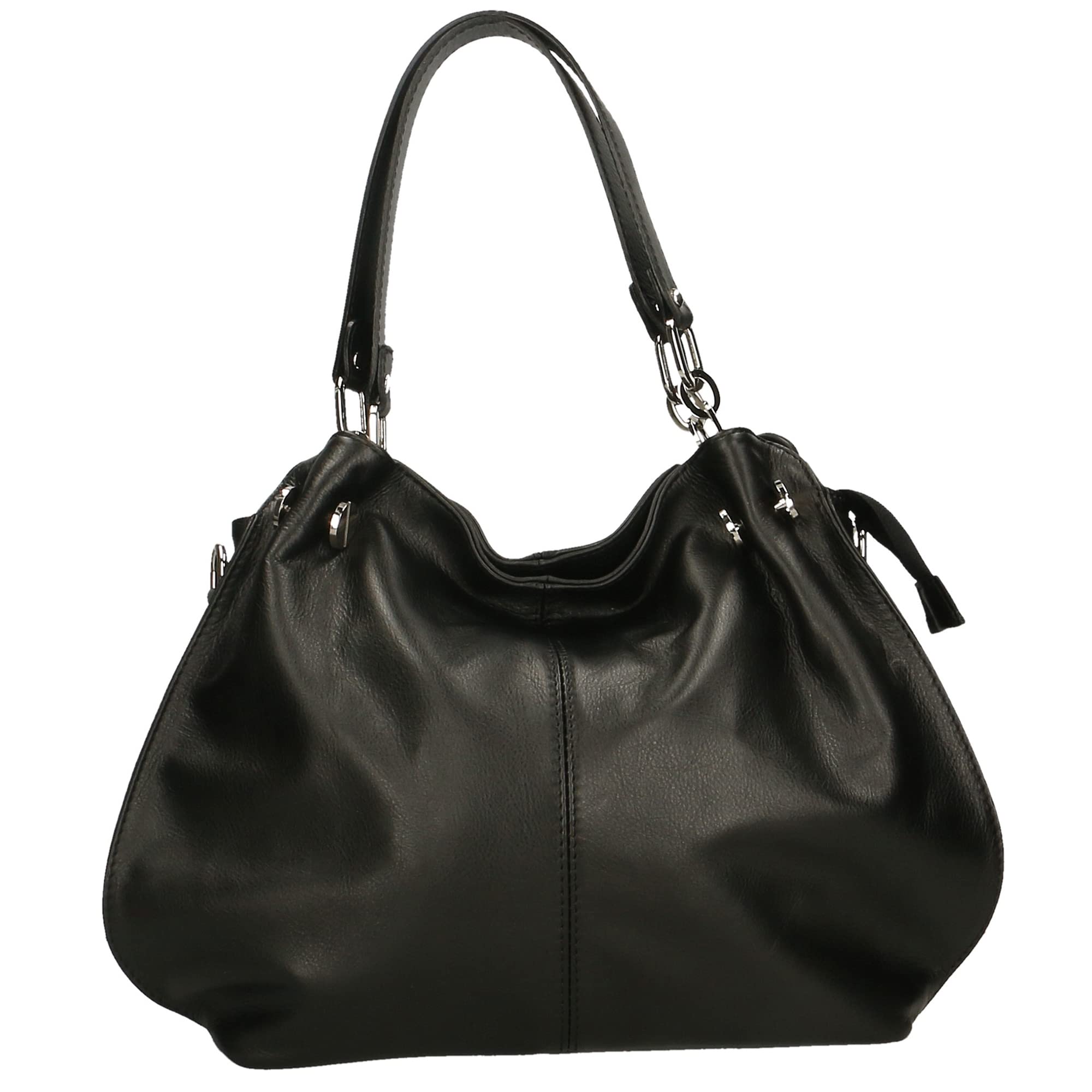 Gave Lux Damen Echtleder Schultertasche, Weiche Shopper Tote & Umhängetasche, Praktische City Bag 38x30x12 cm, GLX22330523FBG