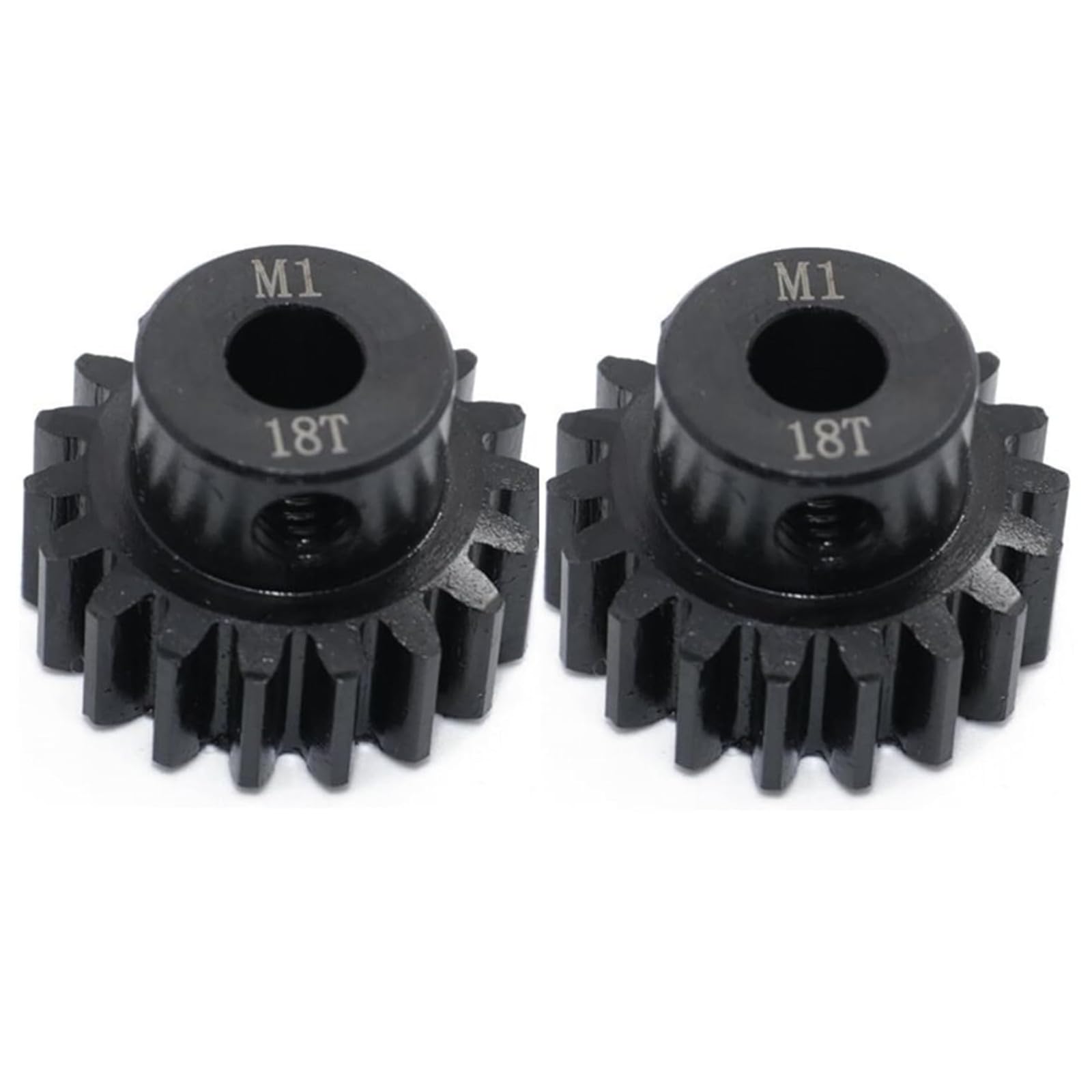 ADORLY 2Pcs 6491X 18-T Pinion Gear, 1.0 Metric Pitch, Fits 5mm Shaft (Compatible with Steel Spur Gears) for Traxxas RTR Vehicle Upgrade Parts