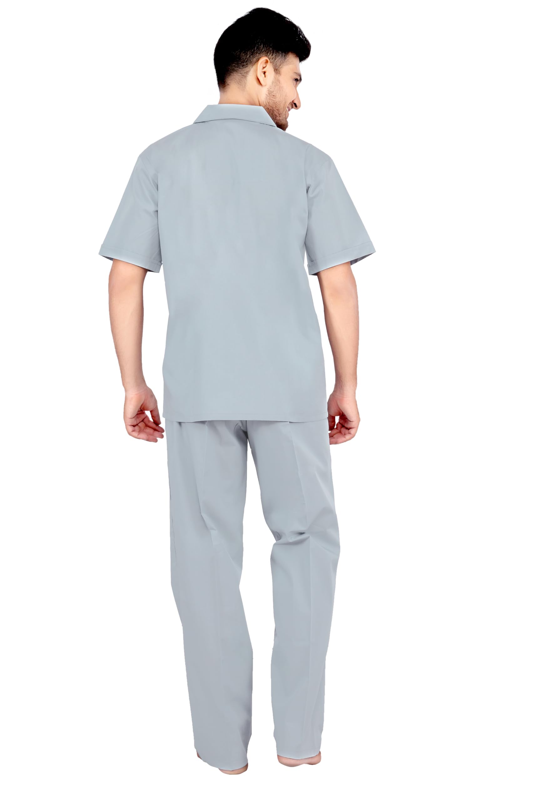 tatwam Men's Cotton Plain/Solid Nightwear Set Pack of 1 (NS2533H_5XL_L.GREY_Light Grey_XXXXX-Large)-picture-18