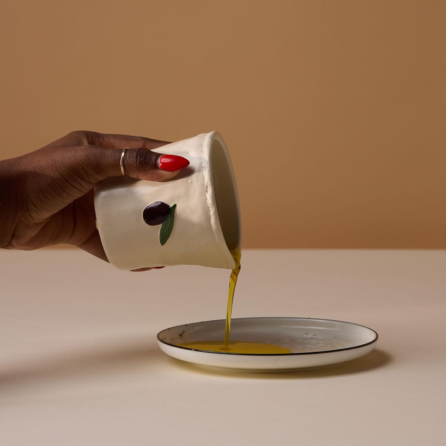 Paddywax Bistro Hand Painted Scented Candle in Ceramic Reusable Food-Safe Jar with Gift Box, Soy Candle with Approx. 56 Hour Burn Time, Fig & Olive, 8 oz - Image 6