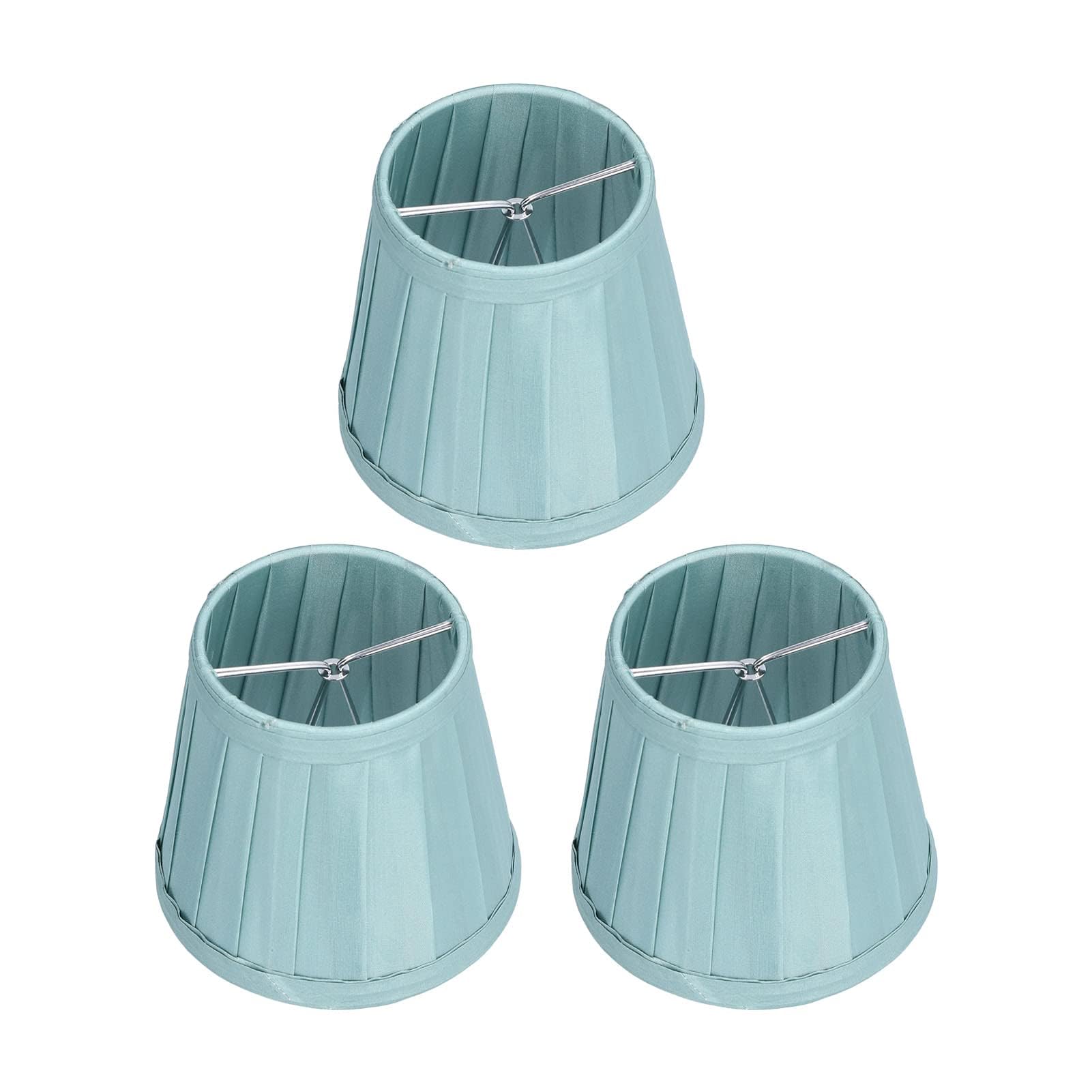 3Pcs Lampshades Fabric Lampshade,Drum Light Shade,Small Clip on Light Shade for E14 Chandelier Upright Floor Light and Table Wall Lamp 4.7x4.3x3.3in