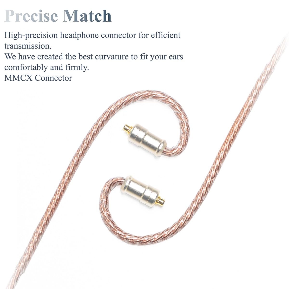 6N OFC Copper MMCX IEM Cable for SHURE SE846 SE535 SE425 SE215 AONIC Beyerdynamic DT 70/71/72/73 IE FiiO FH19 FH9 FH5s FH7S FD3 PRO FA9 Campfire Cascara Vega Solaris Atlas Earphone Cable (3.5mm Plug)