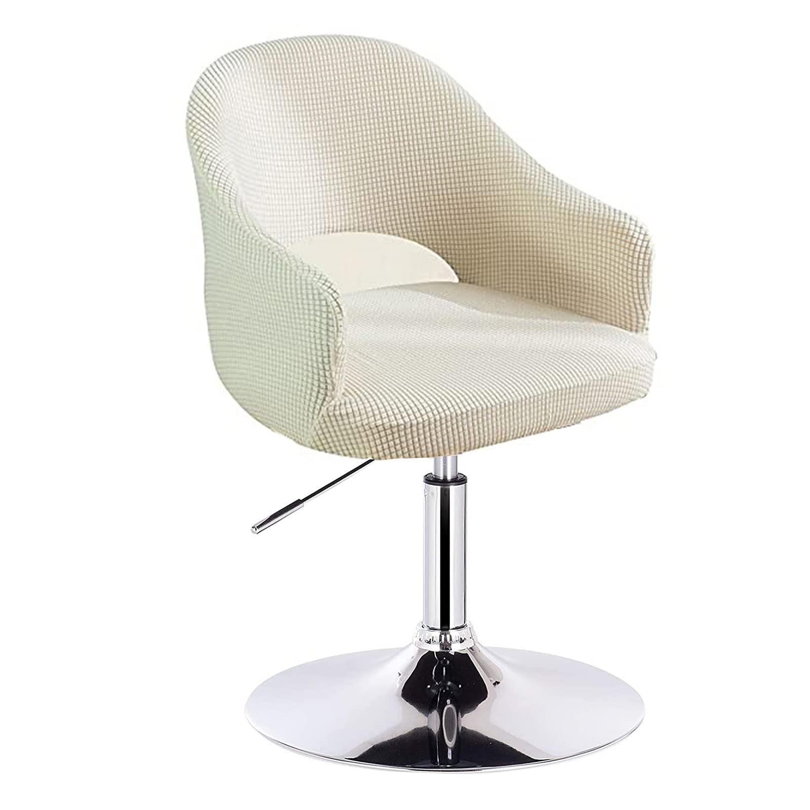 Mswborml D,1PCS, Curved Dining Room Chair Covers with Arms Set of 4/2, Arc Shaped Office Chair Cover Slipcovers with Hollow Backrest, Mid-Century Counter Height Chair Covers Scandinavian