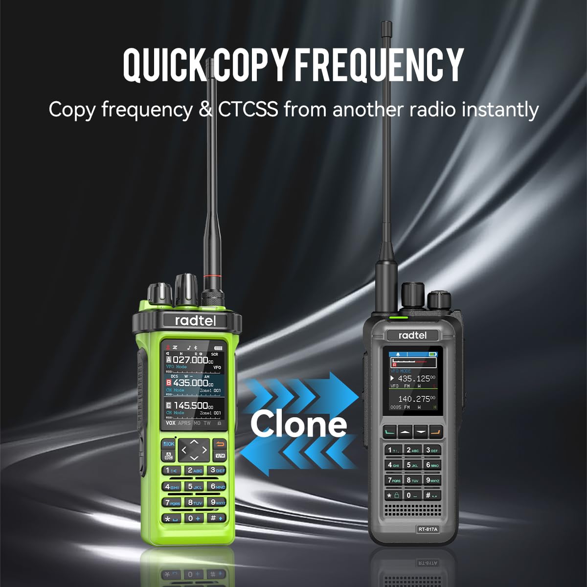 Radtel RT-950 Pro Ham Radio TX GPS/APRS, 10W Walkie Talkie Long Range Handheld Two Way Radio, Am/FM/CB/SW/MW/LW RX, Bluetooth App Programming, NOAA, Spectrum Analyzer，Green (with Programming Cable)