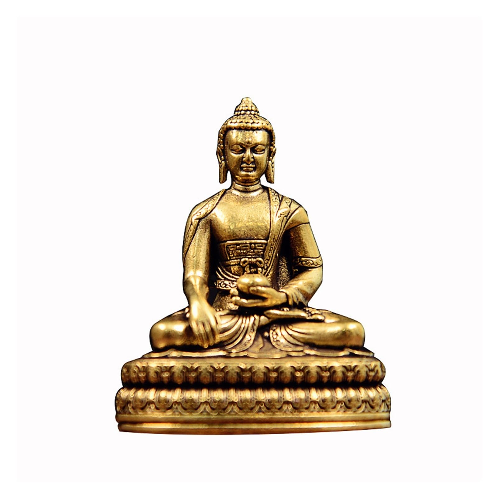 Huolimxun Brass Buddha Statue Solid Copper Guanyin Bodhisattva Statue To Receive Blessings And Pray For Home Buddhist Hall Car Decoration
