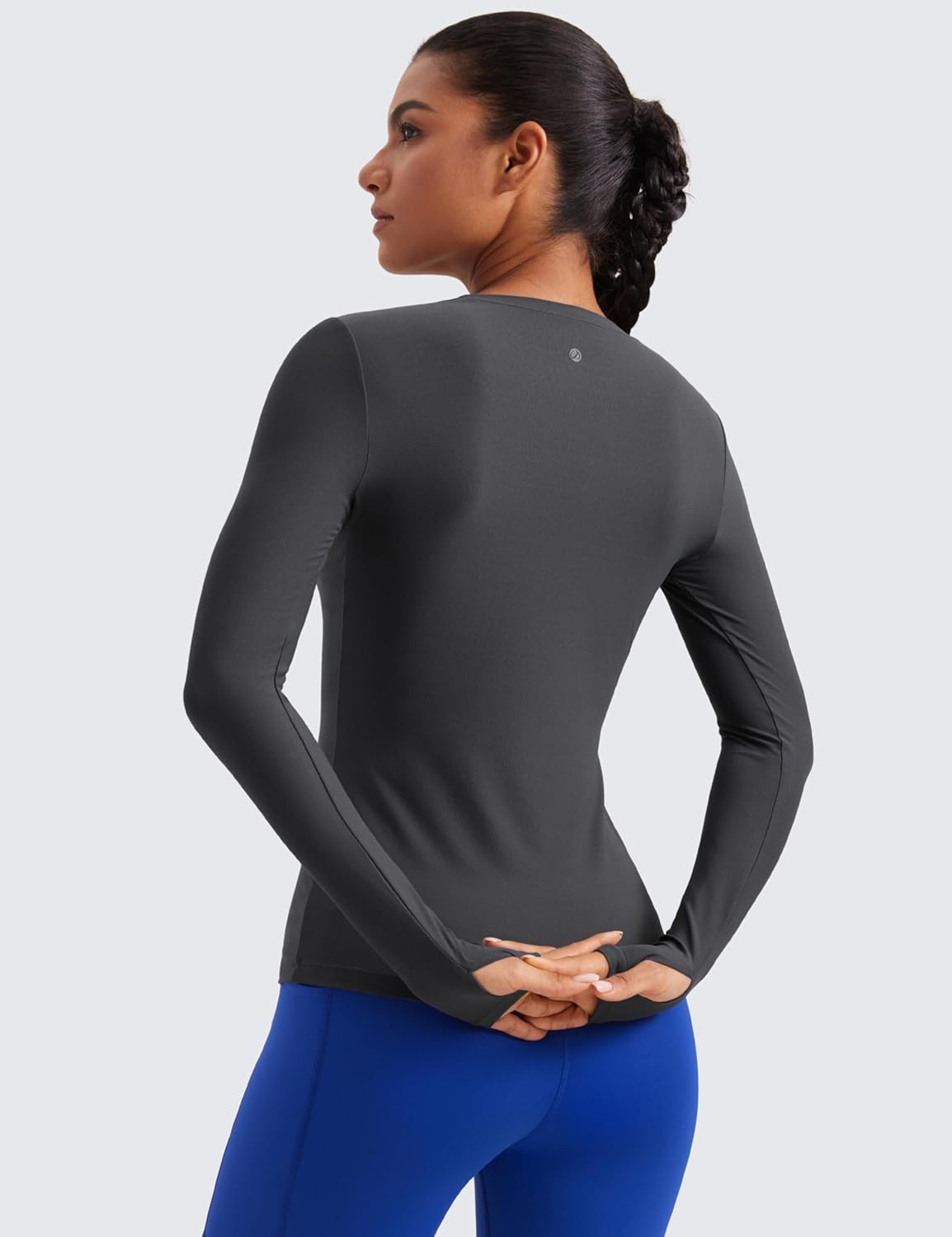 CRZ YOGA Womens Cloudweight Long Sleeve Workout Tops Lightweight Athletic Basic Shirts Soft Casual T-Shirt with Thumb Hole