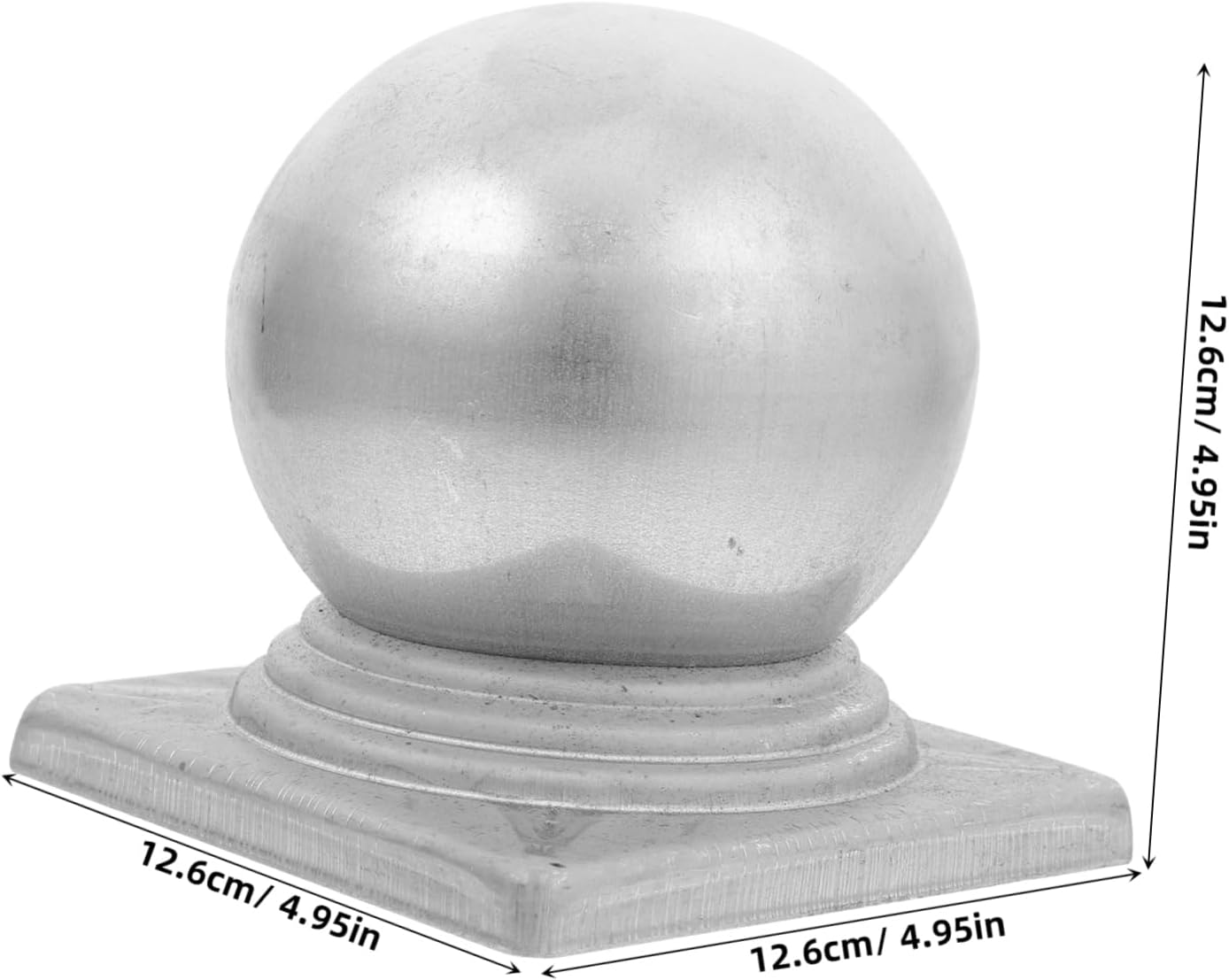 Hemobllo Metal Fence Post Cap Cover Durable Household Railing Finials for Garden Attractive Design for Outdoor Corridors and Decking