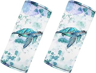 HELLHERO Sea Turtle Luggage Handle Wrap for Suitcase Identifier Travel Bag Wraps Luggage ID Tags Cover Luggage Grip Sleeve Covers for Travel Bag Baggage Trolley