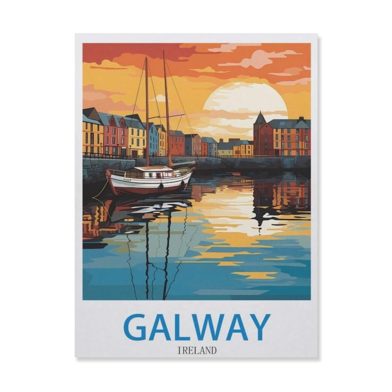 Metal Signs，Galway Ireland，Nostalgic Man Cave Tin Metal Sign Hanging Wall Plaque Kitchen Shed Garage(30x40cm）12x16 inch-EH17